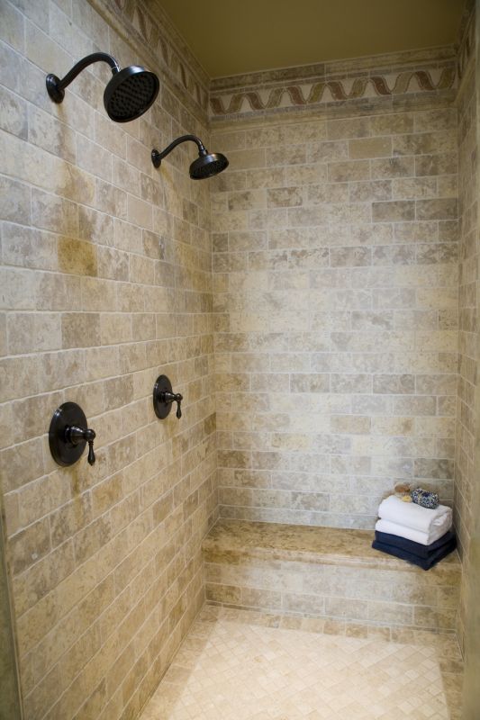 Dual Shower Heads in a Spacious Walk-in